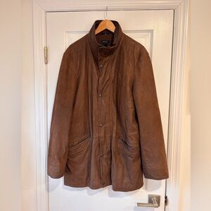 GANT brown leather men's coat size small